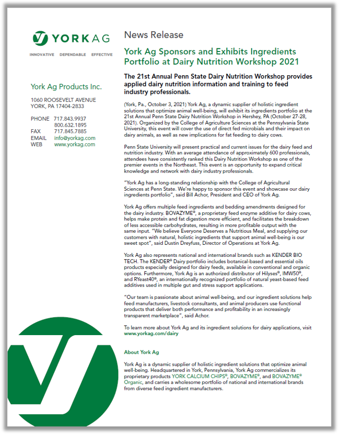 York Ag Sponsors Dairy Nutrition Workshop Thumbnail