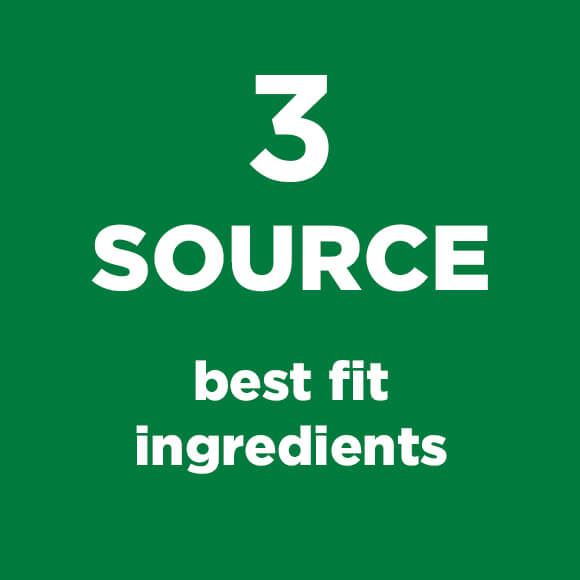 Green Square with Source Best Ingredients Text