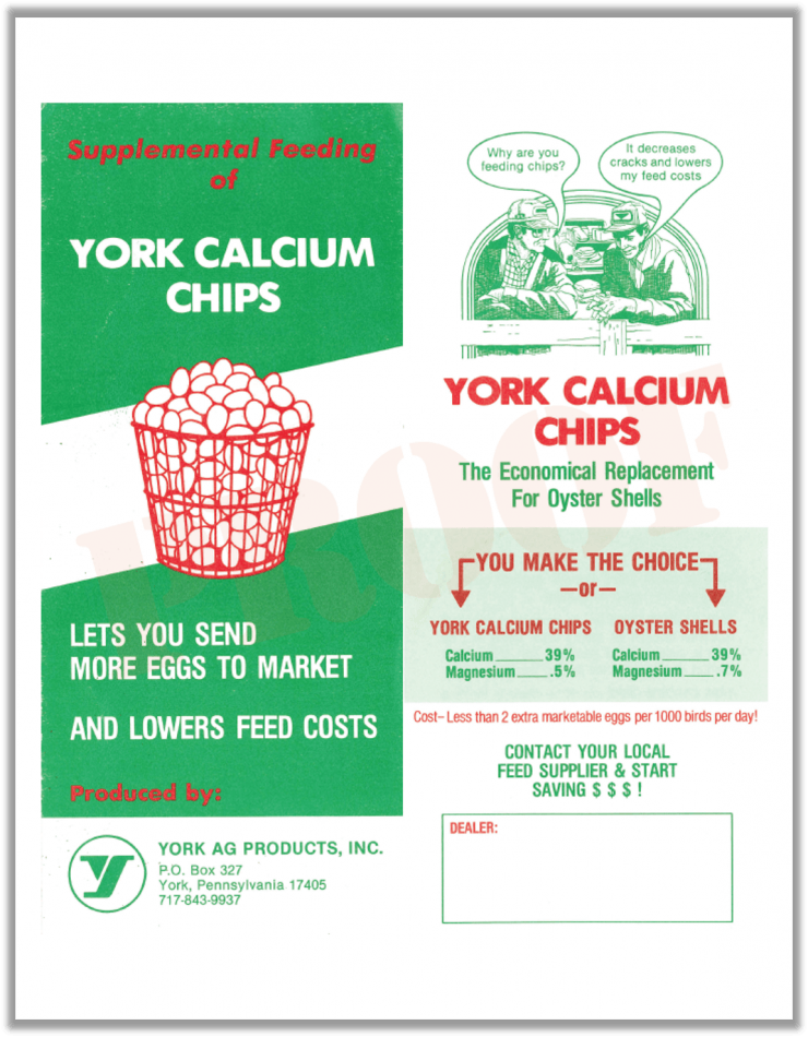 York Calcium Chips, Premium Poultry Supplement